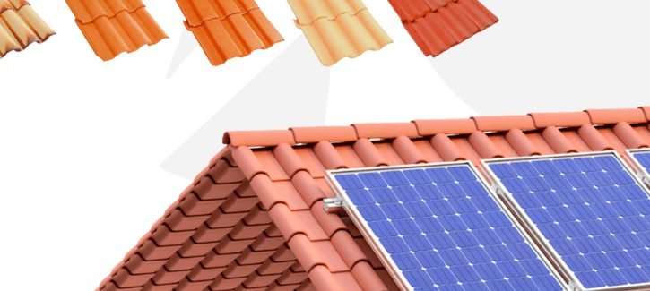 Estrutura Colonial para telha cerâmica com painéis solares